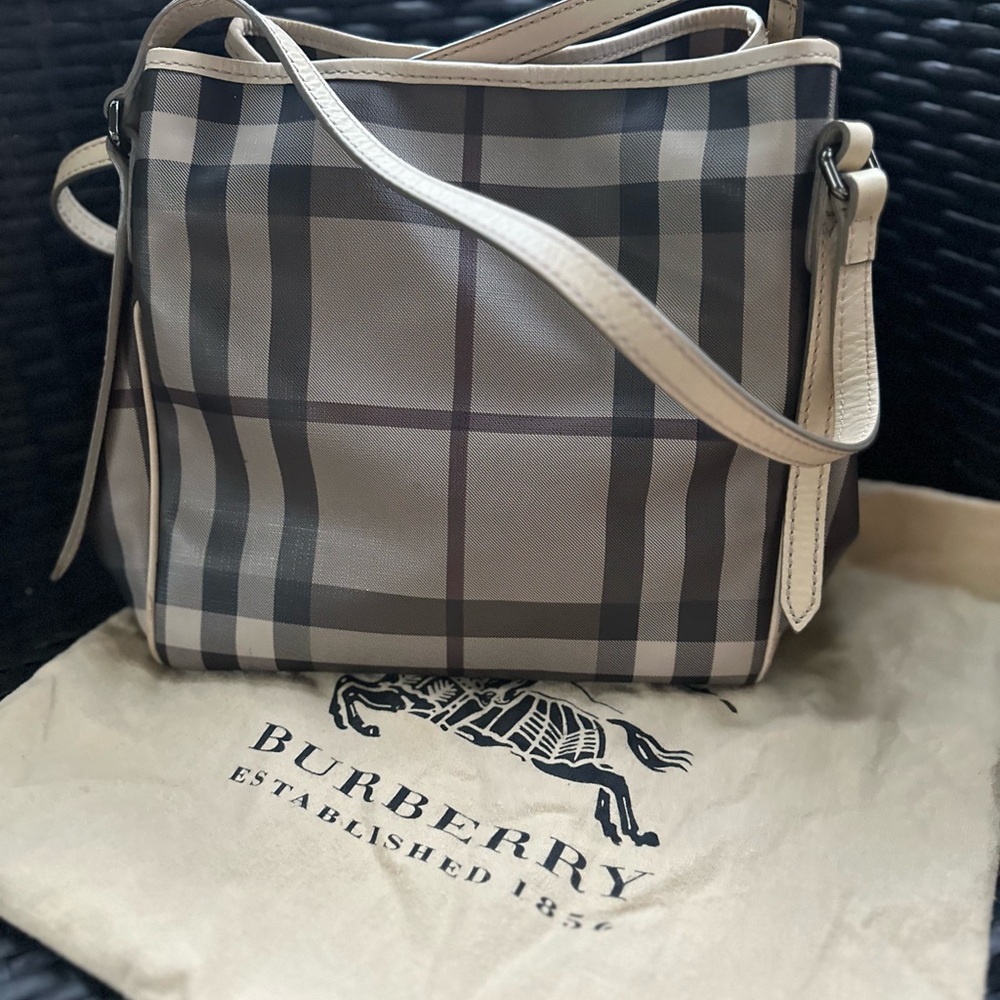 Burberry Beige Checkered Women's Bag